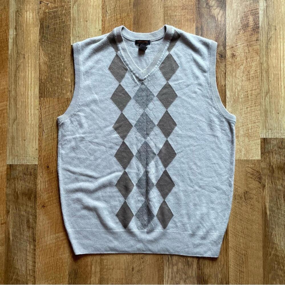 Dockers‎ Gray V-Neck Argyle Sweater